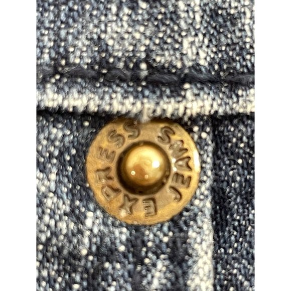 Express Jeans Women’s Denim Shorts 6 Blue 4-Pocket Zip & Button Stretchy - Picture 16 of 16